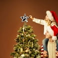 thumbnail image 5 of CuiLiyq Christmas Tree Topper Star, 12.6 Inch Cow Pattern Pentagram Tree Topper for Xmas Decorations Ornaments Indoor Decor Holiday Party (A), 5 of 8