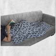 thumbnail image 5 of Floral Soft Flannel Fleece Throw Blanket, Repetitive Wild Roses in Violet Tones on Polka Dotted Background, Cozy Plush for Indoor and Outdoor Use, 60" x 80", Baby Blue and Purple Grey, by Ambesonne, 5 of 5