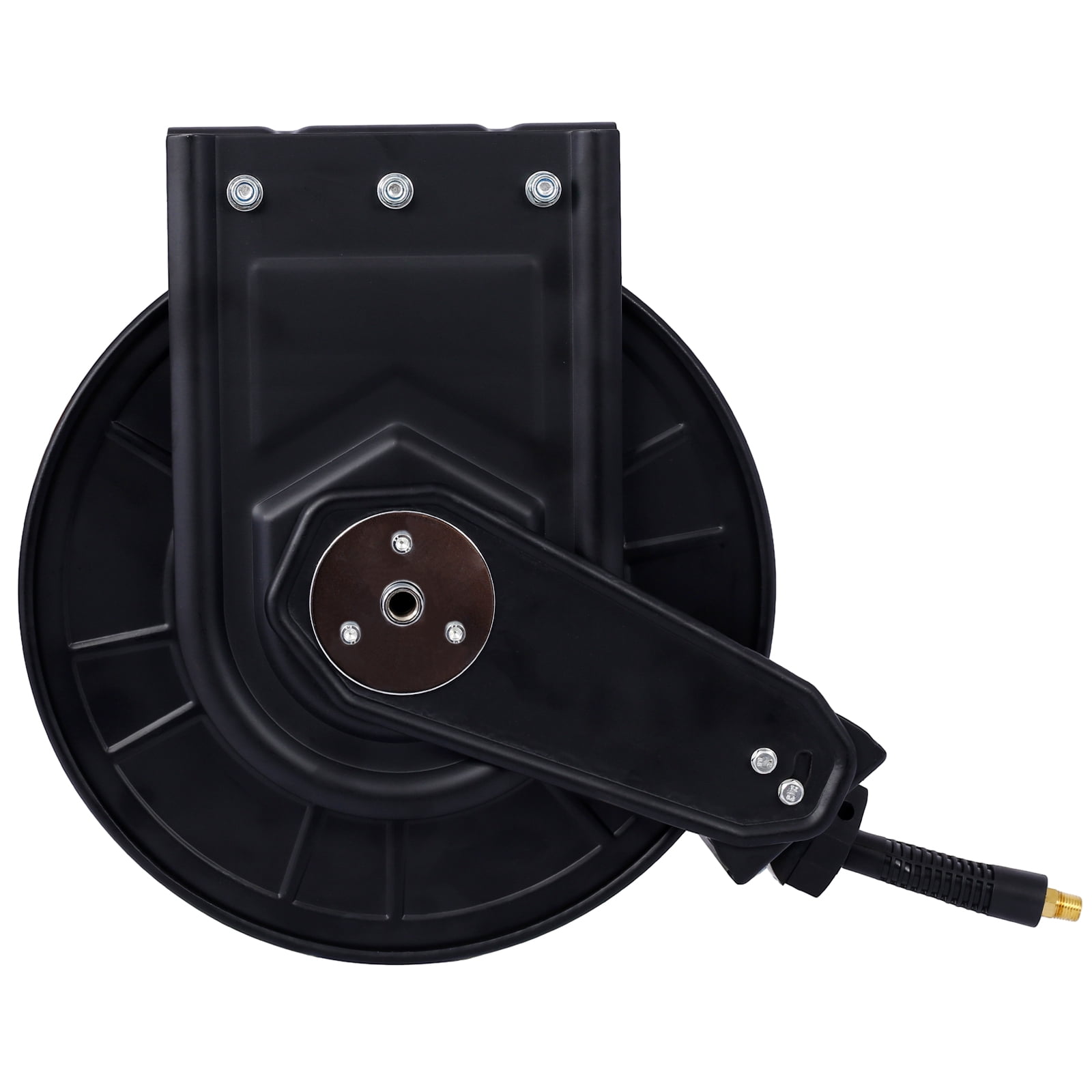 LiviNest 3/8" x 50' Air Hose Reel: Heavy Duty Steel Auto Rewind Pneumatic System with Industrial Rubber Hose & 300 PSI - Professional Garage Workshop Tool Organization for Automotive Repair Shops