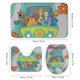 thumbnail image 3 of Juego de 4 cortinas de ducha de Scooby Doo con alfombrillas antideslizantes, tapa de inodoro y alfombrilla de baño, cortina de ducha impermeable con decoración de dibujos animados para baño con 12, 3 of 8