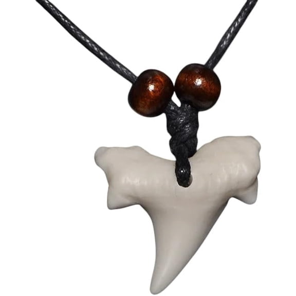 1Pc Hawaii Surfer Fine Jewelry Handmade Imitation Shark Jewelry Teeth Pendant Updated Maori Tribal Bone Choker Women's Men's Necklace A[t628]
