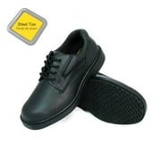 Genuine Grip- Men's 7110 Comfort Oxford Steel Toe Work Shoes Black