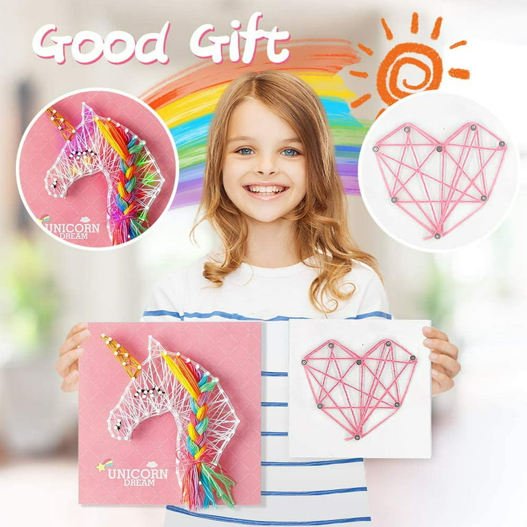 Ecofano Unicorn String Art Craft Kit for Girls Age 8-12,Astronaut Unicorn Light