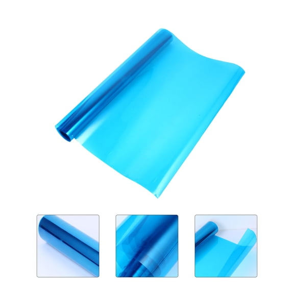 UPKOCH Adhesive Window Film Blue Glass Decorative Film 1 Roll