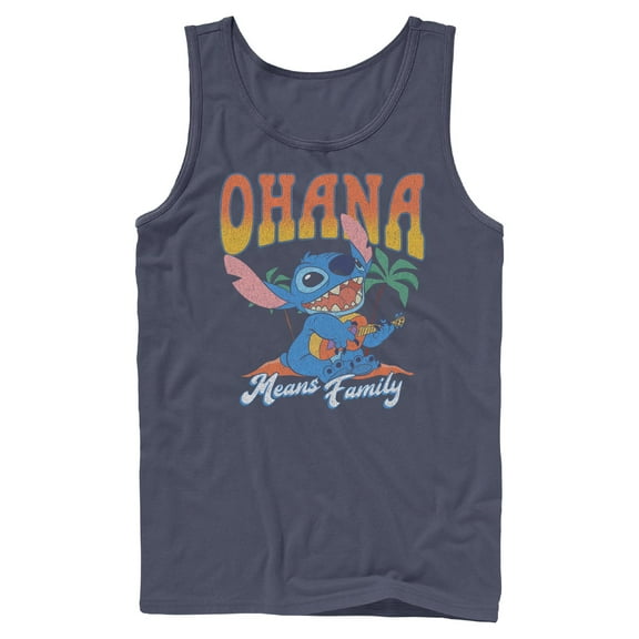 Mens Lilo & Stitch Ohana Guitar Tank Top