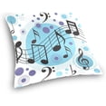 thumbnail image 3 of GZHJMY Soft Smooth Skin-Friendly Throw Pillow Cover without Pillow Case18"x18"Shrink-Resistant Breathable Hidden Zipper Opening, Sofa Bed Office Farmhouse Room Easy to Disassemble|Polka Dot Music No, 3 of 7