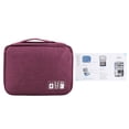 thumbnail image 1 of Electronics Accessories Organizer Bag, Portable Storage Bag for USB Cable Power Bank Headphone Digital Garget Organizer for USB Cable Drive, SD Card,Charger Hard Disk(Purple), 1 of 8