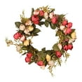 thumbnail image 4 of Rose Flower Wreath Faux Floral Wreath Door Wreaths for Front Door Inch Red, 4 of 9
