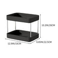 thumbnail image 2 of Organizador de estantes de mesa de 2 niveles, organizador multifunción para despensa, especias de cocina, estante de baño, organizador de estantes de mesa (negro), 2 of 6