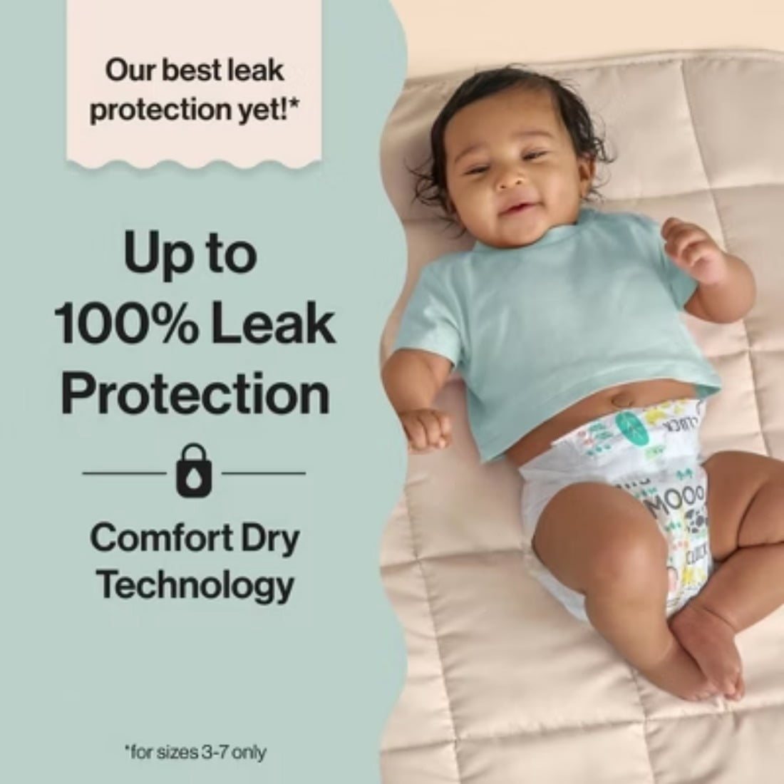 Clean Conscious Disposable Diapers -  Super-absorbent, Eco-friendly, Soft, Improved Fit, Leak Protection