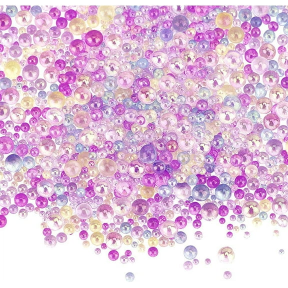 225g 0.4~3mm Glass Beads No Hole Micro Caviar Beads Iridescent Water Droplets Beads Resin Inclusion fillers Tiny Glass Beads for Resin Crafting and Nail Arts Design 1 Box