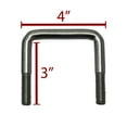 thumbnail image 3 of Extreme Max 3006.7041 10" Galvanized Swivel-Top Bunk Bracket with Hardware for 2" x 3" Trailer - 4-Pack, 3 of 4
