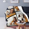 thumbnail image 3 of Custom Blankets with Photos and Text Personalized Flannel Throw Blankets Customized Memorial Blanket Gifts for Adult Couple Family Wedding Christmas Birthday Valentines Day Black 50"x40", 3 of 6