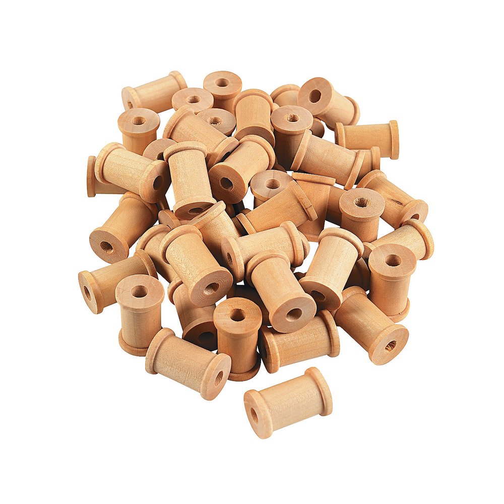 Wood Spools Craft Supplies 50 Pieces