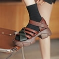 thumbnail image 4 of 2023 Verano Mujer Zapatos hechos a mano de cuero de vaca genuino de alta calidad Zapatos de plataforma Vintage Sandalias femeninas, 4 of 5