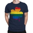 thumbnail image 2 of Rainbow Shamrock LGBTQ+ Pride and St. Patricks Day Blend Men's T-shirt, 2 of 3