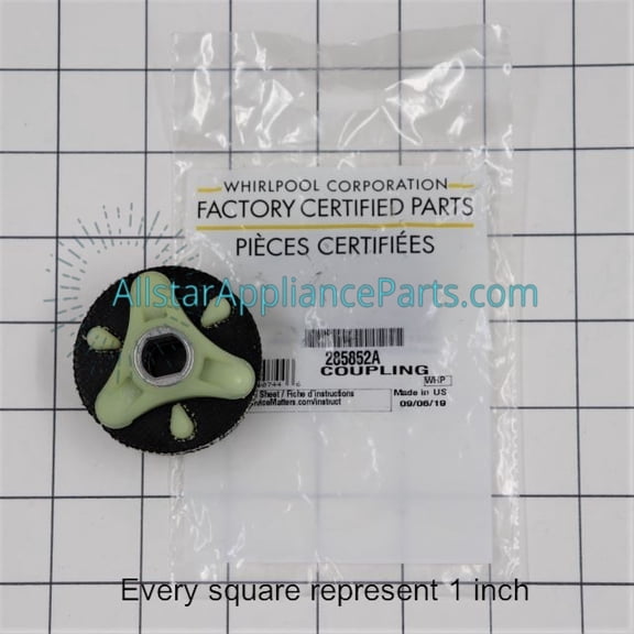 Whirlpool Washing Machine Motor Coupling 285852A