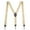 Beige, variant on MOJOGO Vintage Suspenders for Men 1.5 In Y-Back Suspenders for Belt with 3 Supportive Snap Loop Beige Free Size