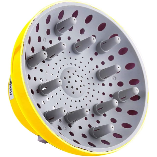 TEMOGU-Universal Hair Diffuser Adaptable for Blow Dryers with D-1.7- Inch to 2.6-Inch for Curly or Wavy Hair, Lemon