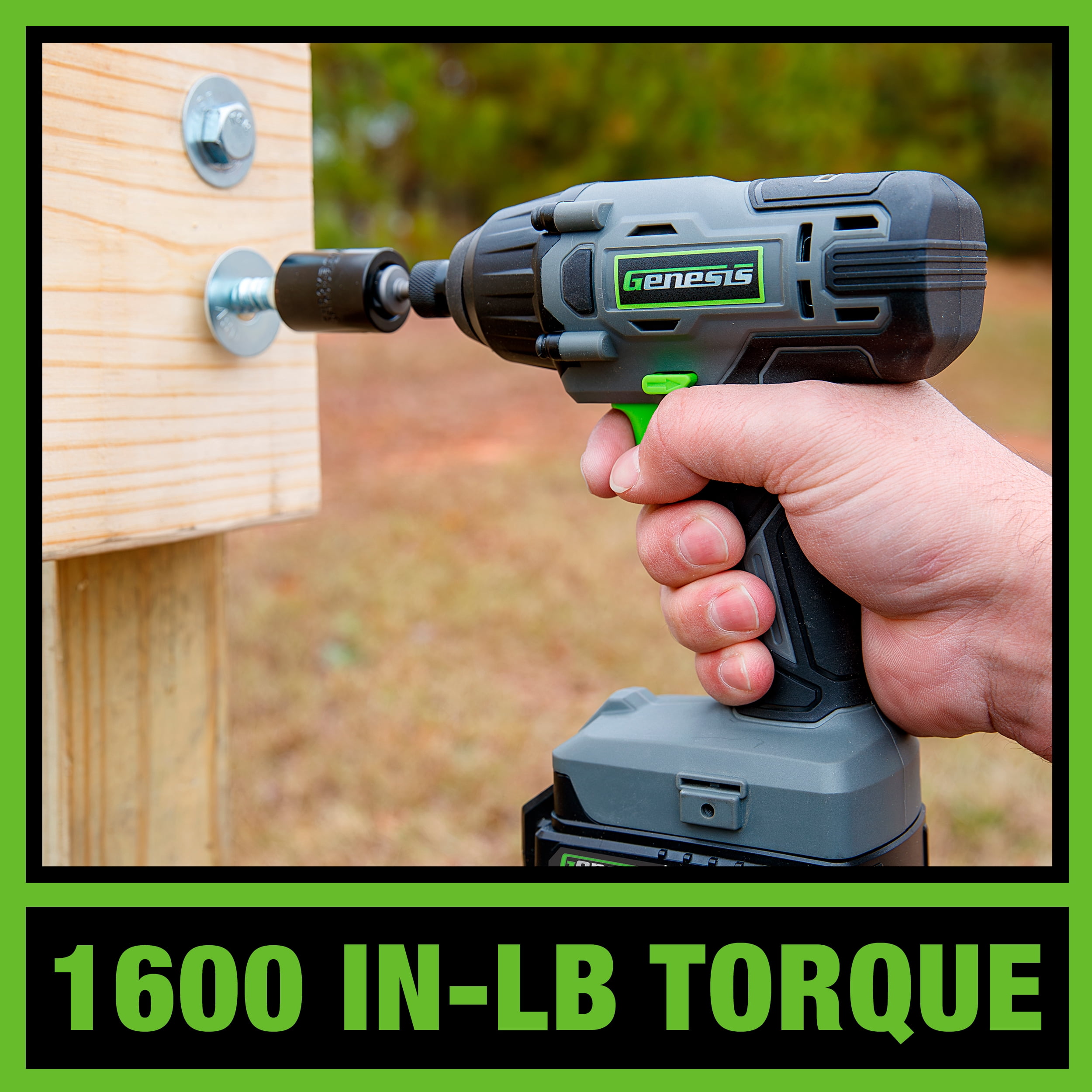 Genesis G20MAX 20V Cordless 2-Speed Drill Driver/Impact Driver Combo Kit with 2 batteries, Quick Charger, 1600 in-lbs driver torque, 450 in-lbs drill torque GL20DIDKB2