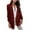 Wine, variant on Women'S Slim Single-Breasted Blazer Fayshow0 Women's Casual Lightweight Blazer Open Front Lapel Long Sleeve Jacket Suits Work Office Jackets Blazer For Daily/Work Navy
