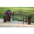 thumbnail image 2 of Evergreen 50 in. Blooming Metal Outdoor Garden Bench Bronze, 2 of 3