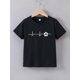 thumbnail image 1 of Casual Comfy Boys' Summer Top - Football Print Short Sleeve Crew Neck T-shirt - Cute tee Gift, 1 of 5