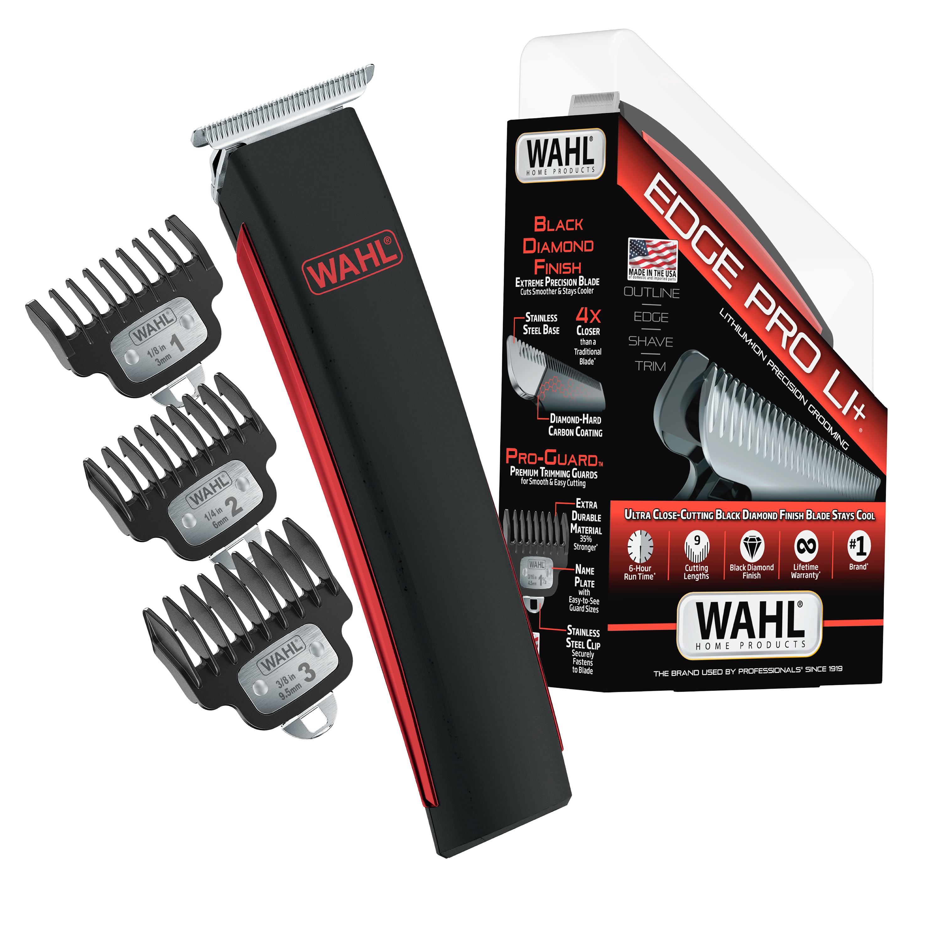 Wahl Edge Pro Lithium-Ion Rechargeable Beard Trimmer, 17pc photo 1