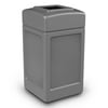 Commercial Zone 732103 Open-Top Square 42 Gallon Waste Trash Container, Gray