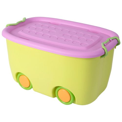 Basicwise Stackable Storage Toy Box, Plastic Stackable Toy Storage Bins