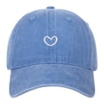 thumbnail image 2 of Unisex Trendy Baseball Cap with Heart Embroidery Design for Casual Outdoor Activities Hiking Travel Daily Baseball Cap Light Blue One Size, 2 of 3