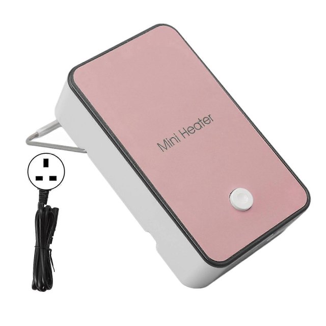 PortableMiniDeskHeater-FastHeating,RotatableHolder,Anti-Slip-PerfectforHome,Office,orDormitoryUse(Pink,UKPlug,130W/220V)