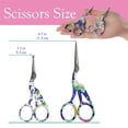 thumbnail image 2 of Stork Bird Rounded Safety Tip Embroidery Craft Stainless Steel Crane Scissors - Assortment A - 2 Pairs, 2 of 5