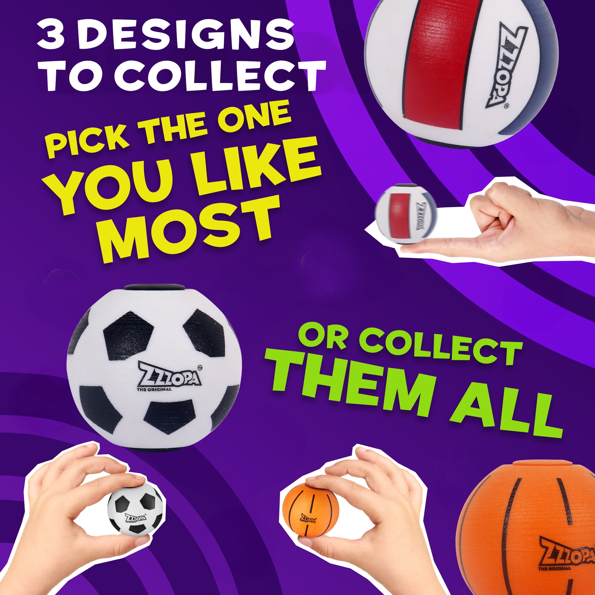 Zzzopa Sports Edition Fidget Ball