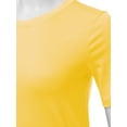 thumbnail image 4 of A2Y Women's Basic Solid Premium Cotton Short Sleeve Crew Neck T Shirt Tee Tops Yellow S, 4 of 5