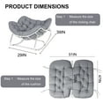 thumbnail image 3 of Outdoor Rocking Chair Cushions 6.3" Thick, Waterproof Papasan Chair Cushion, Fade-Resistant Patio Egg Lounge Chair Cushions for Indoor Outdoor Garden, Porch, Balcony, 3 of 7