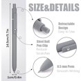 thumbnail image 6 of RETON Quick Dry Ink Pens, Gel Pens Fine Point Smooth Writing, Retractable 0.5 mm Black Ink Pens, Rollerball Pens for Note Taking Office Supplies, Cute Pens for Women Gifts (10), 6 of 11