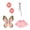 #10-Pink, variant on Diceymbol 4th of July Porch Goose Outfits for 7'' Statue Patriotic Tulle Tutu Flag Bow Goose Costume Independence Day Goose Clothes for Front Porch 250th Anniversary Home Porch Decor