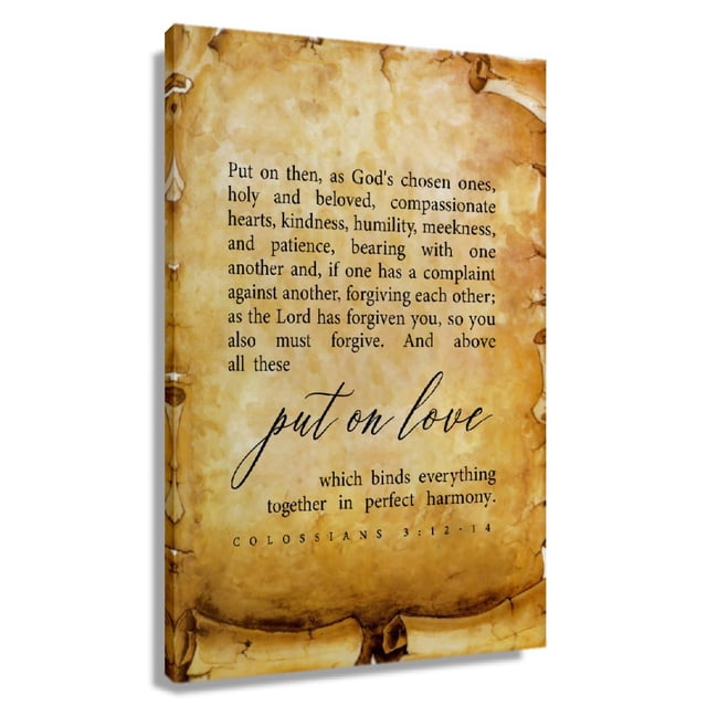 Vintage Posters Colossians 3 12-14 Wall Art Bible Verse Poster Prints ...
