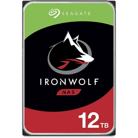 Seagate IronWolf 12TB NAS Internal Hard Drive HDD &ndash; 3.5 Inch SATA 6Gb/s 7200 RPM 256MB Cache (ST12000VN0008)