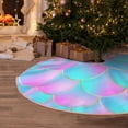 thumbnail image 5 of Sikiie Purple Dragon Scales Nativity Christmas Tree Skirt, Jesus Christian Winter Holiday Tree Mat Decoration(30-48IN)48", 5 of 6