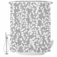 thumbnail image 2 of Grey White Botanical Waterproof Fabric Shower Curtain,Pastoral Spring Floral Summer Art Waterproof Fabric Shower Curtain for Bathroom Curtains Bathtubs Shower Curtains with 12 Hooks Extra Long 72x96, 2 of 8