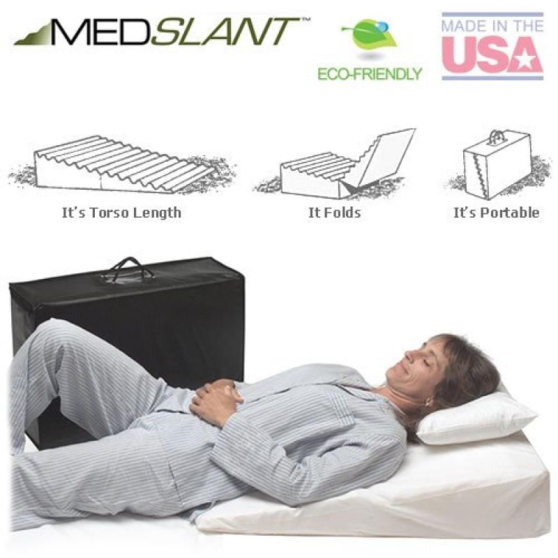 Wedge Pillow for Acid Reflux (32"x24"x7".) Folding Pillow includes a