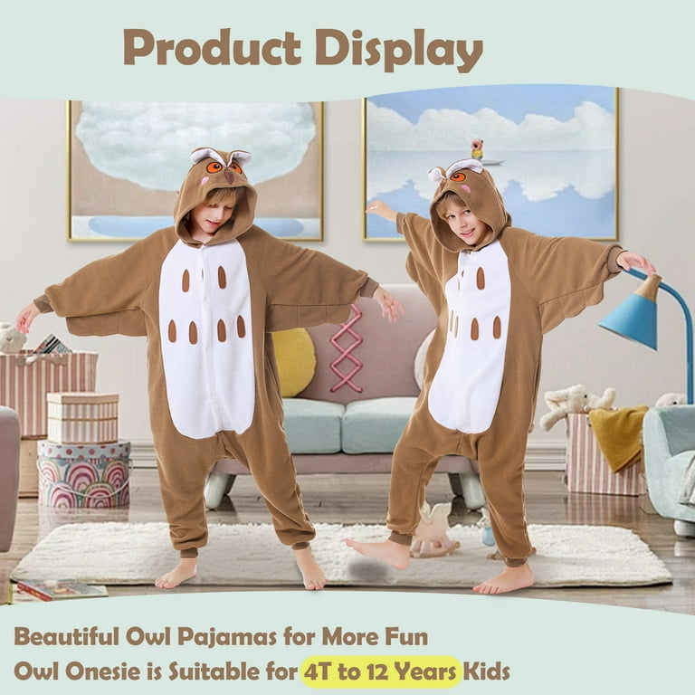 Unisex Kids CANASOUR Owl Onesie Polyester Anime Christmas Pajamas