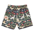thumbnail image 7 of FORMRS Boys Swim Trunks Quick Dry Mesh Lining Beach Boardshorts, Sizes XS-XL, Floral Dogs Pattern, 7 of 7