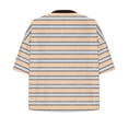 thumbnail image 5 of Tittly T Shirts for Women Spring Tops for Women Womens Summer Striped Shirts Casual Color Block Short Sleeve Tops Loose Fit Crew Neck Tees Tshirts Shirts Basic Tees Brown L, 5 of 9