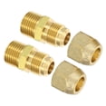 thumbnail image 1 of Adaptador de conector de tubo de compresión de latón Uxcell G1/2 macho x 1/2" macho 2, 1 of 7