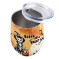 thumbnail image 3 of Trick or Treat Devon Rex Needs Candy Happy Halloween Night 12oz Stainless Steel Wine Tumbler Insulated Cup with Lid Cat Lover Kitten Owner Gifts - 02020, 3 of 5