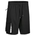thumbnail image 5 of VERUGU Mens Shorts Quick Dry Shorts Drawstring Multi-pocket Training Hiking Pants Solid Athletic Shorts Sweatpants Black M, 5 of 8