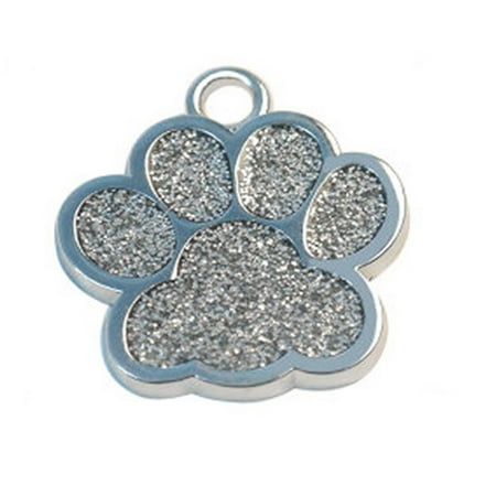 Pet ID Tags  Personalized Dog Tags and Cat Tags  Cute Glitter Paw Pet Tag Glitter Bling Paw Tags Dog Tags Personalized for Pets Dog Tag Cat Tags Pet Jewelry